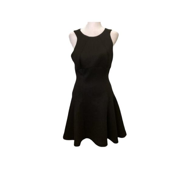 Ted Baker London Black Fit & Flare Dress w/Back Gold Zipper Sleeveless   2 - Picture 1 of 10